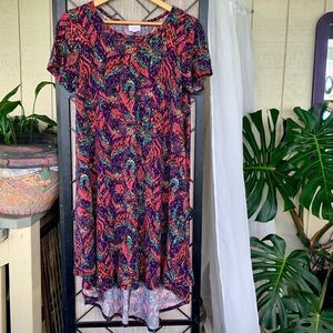 LuLaRoe Very Cute Leaf Dress w Pocket XS